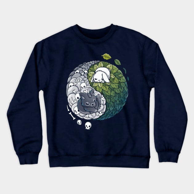 Ying yang Predator Prey Crewneck Sweatshirt by Vallina84